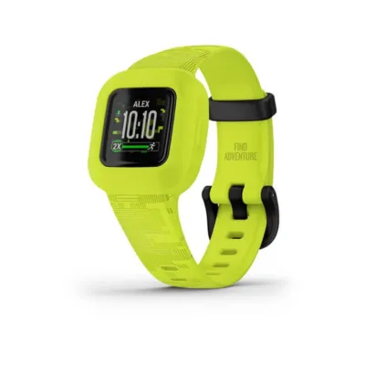 Garmin vivofit jr. 3 130–175 mm roheline silikoonist aktiivsusmonitor lastele, 5 ATM veekindel, MIP-ekraan, mudel 010-02441-00