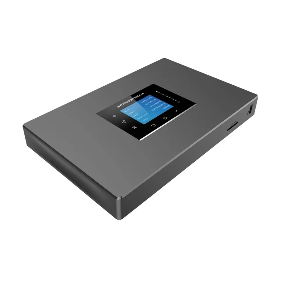 Grandstream UCM6301 500 kasutajaga IP-PBX süsteem, 3 RJ45, 1 FXS/1 FXO, USB 3.0, LCD-ekraan, must