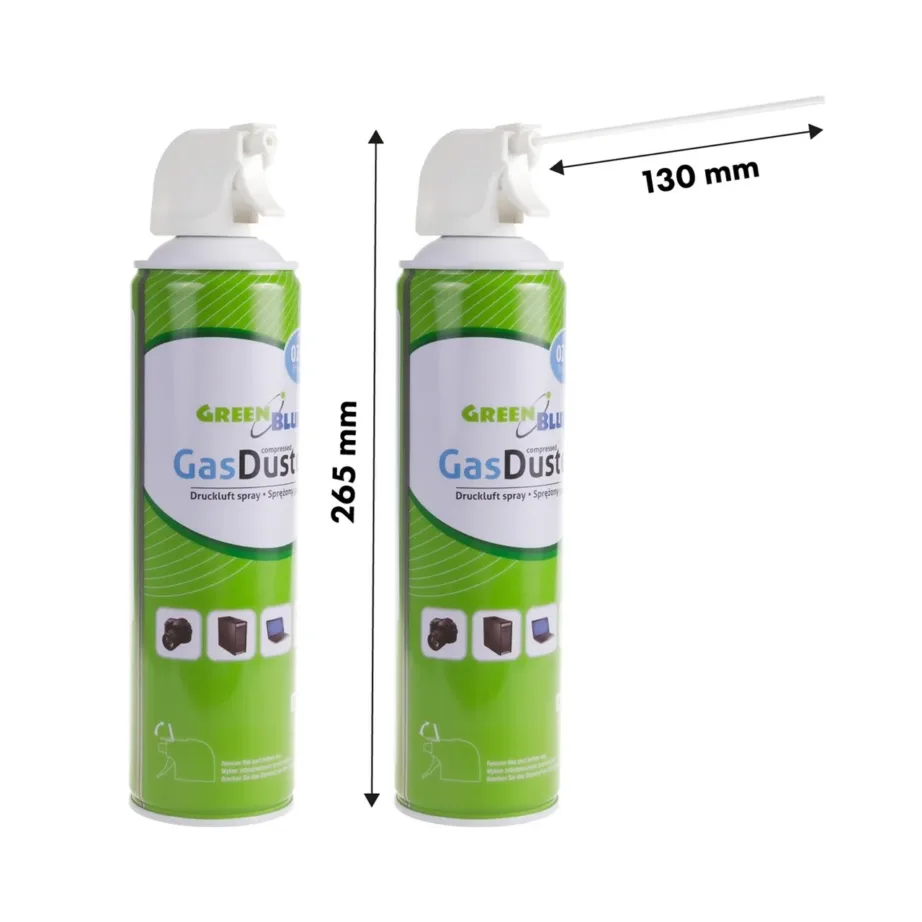 GreenBlue GB600 600ml suruõhupihusti, 130 mm väljavoolutoruga elektroonika puhastamiseks – 3