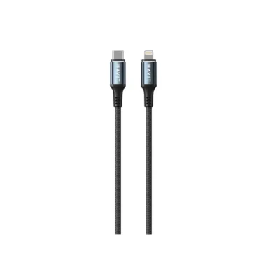 Havit CB6311 1 m must USB-C–Lightning 30 W kiire laadimiskaabel Apple seadmetele