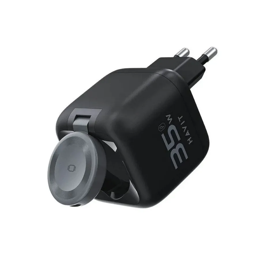 Havit UC250 A-EU 35W GaN must USB-C reisilaadija, 0,7 m kaabel, juhtmevaba laadimine, ABS/PC – 3