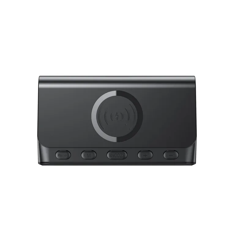 Havit W3041 15 W must 6-ühes juhtmevaba laadija LED-ekraani, äratuskella ja termomeetriga (155x95x87 mm, ABS, 2 USB-porti)