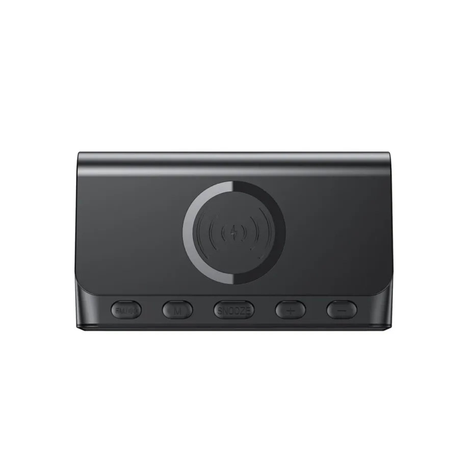 Havit W3041 15 W must 6-ühes juhtmevaba laadija LED-ekraani, äratuskella ja termomeetriga (155x95x87 mm, ABS, 2 USB-porti) – 2