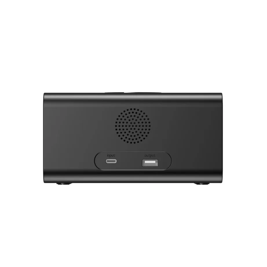 Havit W3041 15 W must 6-ühes juhtmevaba laadija LED-ekraani, äratuskella ja termomeetriga (155x95x87 mm, ABS, 2 USB-porti) – 6