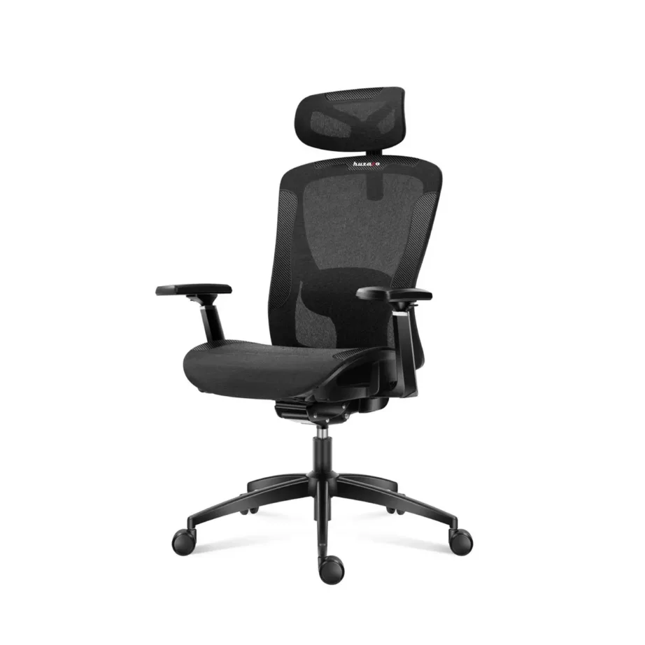 Huzaro Combat 7.3 Black Mesh 70 cm lai reguleeritav ergonoomiline mänguritool peatugede ja 135° kallutusfunktsiooniga, must, max 130 kg – 2