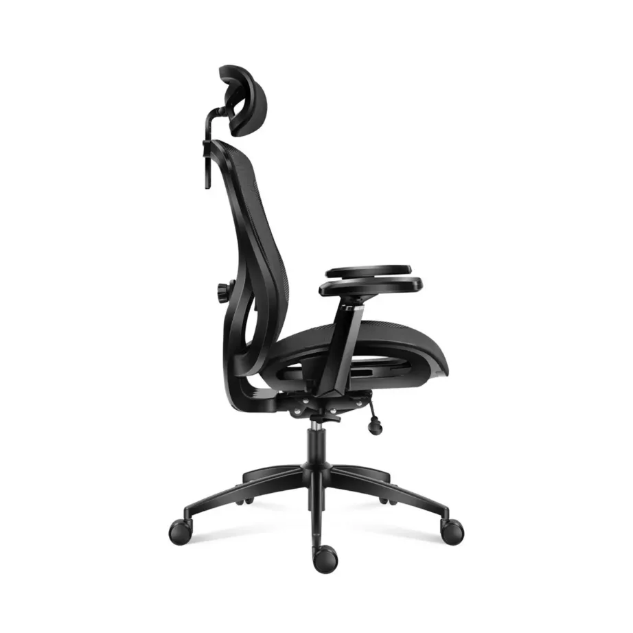 Huzaro Combat 7.3 Black Mesh 70 cm lai reguleeritav ergonoomiline mänguritool peatugede ja 135° kallutusfunktsiooniga, must, max 130 kg – 4