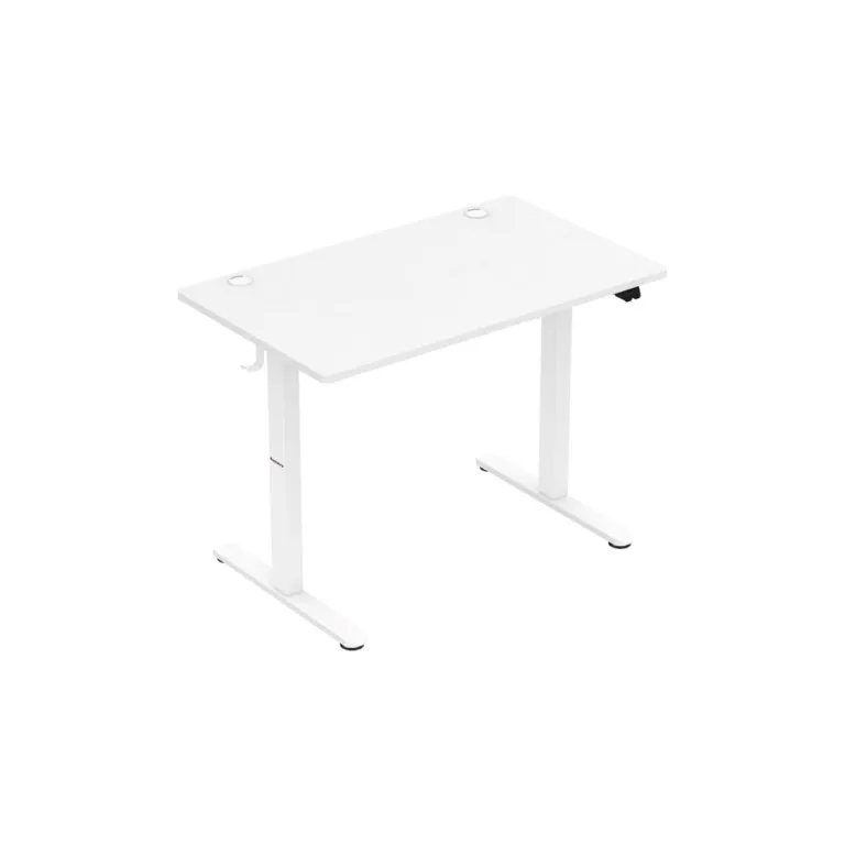 Huzaro Hero 7.9 White 100x60 cm reguleeritava kõrgusega elektriline valge mängurilaud, 70 kg kandevõime, kaabliavad ja klapikonks