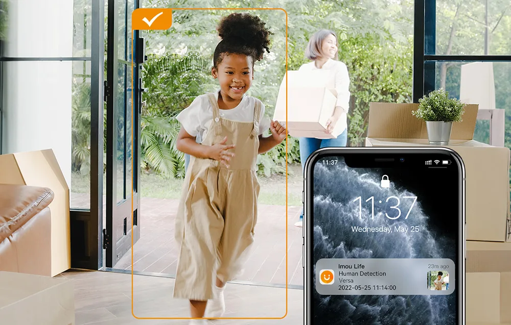 Imou Versa salvestusrežiimid: nutikas, värviline ja infrapuna