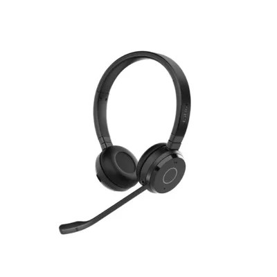 Jabra 6699-839-409 Evolve 65 TE must binauraalne juhtmevaba ja USB-A peakomplekt kontori/kõnekeskuse jaoks, Bluetooth 5.2, mürasummutus, 16 h kõneaeg, kandekotiga