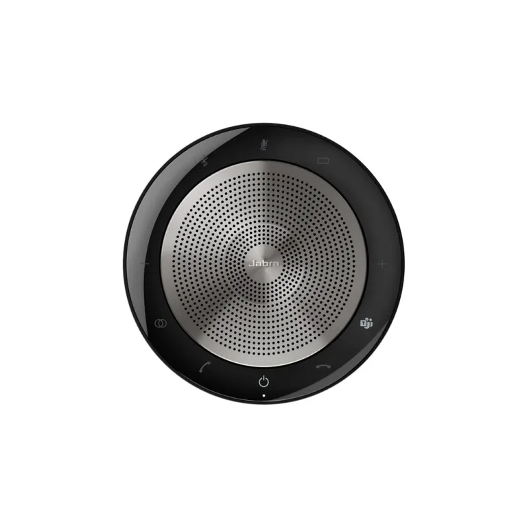 Jabra 7700-309 universaalne USB/Bluetooth konverentsitelefon, kajasummutusega, must/hõbe, kaasaskantav, suundamata mikrofon, kuni 11 tundi kõneaega
