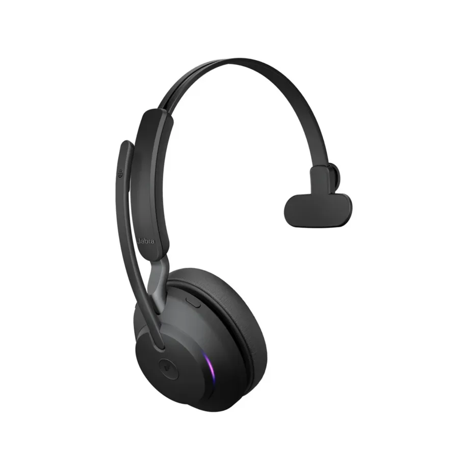 Jabra Evolve2 65 26599-899-999 USB-A MS mono must juhtmevaba peakomplekt kontorisse, 24 h aku, Bluetooth 5.0 – 2