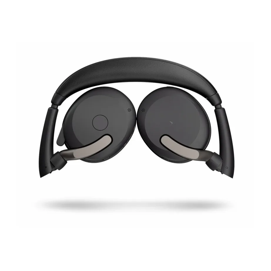 Jabra Evolve2 65 Flex 136 g must kokkupandav binauraalne kontorikõrvaklapp ANC-ga, USB-C vastuvõtjaga, juhtmevaba ja juhtmega, 32 h aku, kontorile/kõnekeskusele – 2