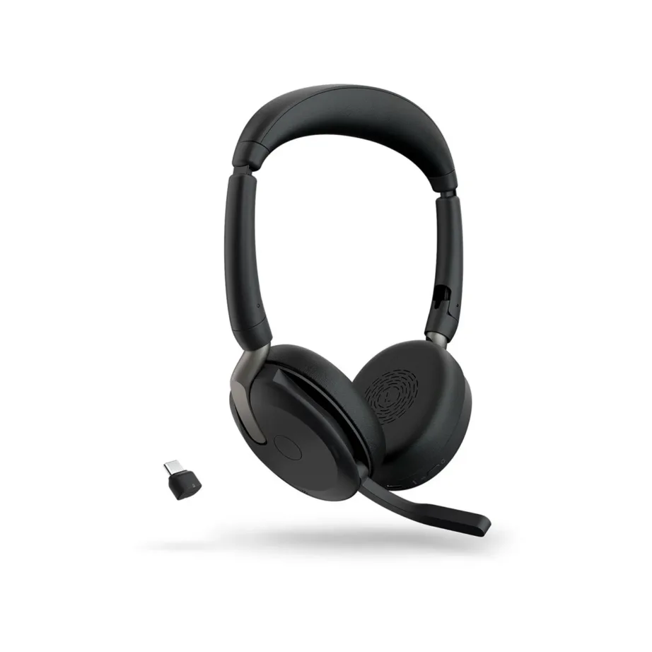 Jabra Evolve2 65 Flex 136 g must kokkupandav binauraalne kontorikõrvaklapp ANC-ga, USB-C vastuvõtjaga, juhtmevaba ja juhtmega, 32 h aku, kontorile/kõnekeskusele – 4