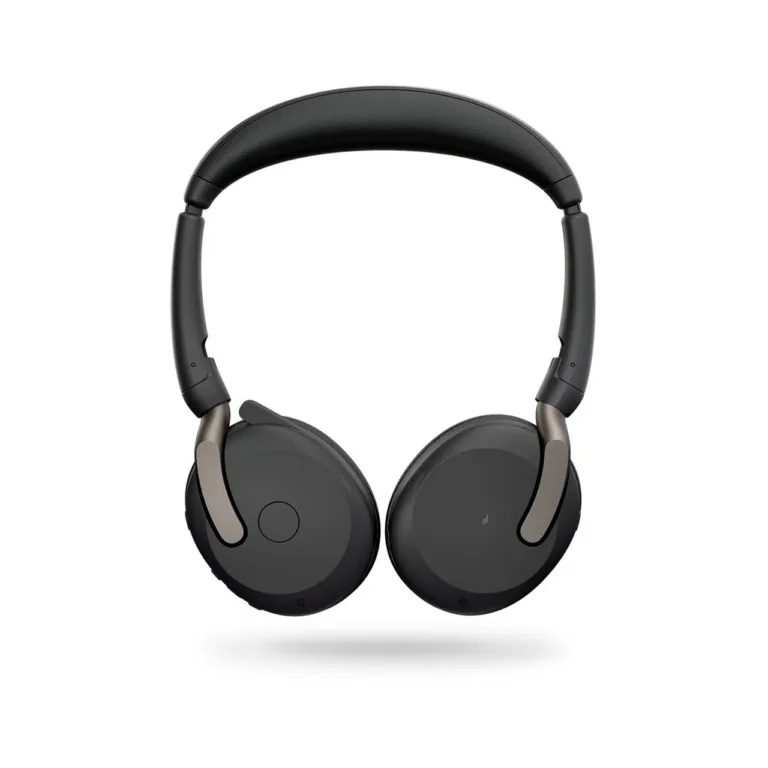 Jabra Evolve2 65 Flex 26699-989-999 must juhtmevaba kokkupandav binauraalne kontoripeakomplekt USB-A/USB-C, Bluetooth 5.2, ANC, 32 tundi aku, Link 380a vastuvõtjaga
