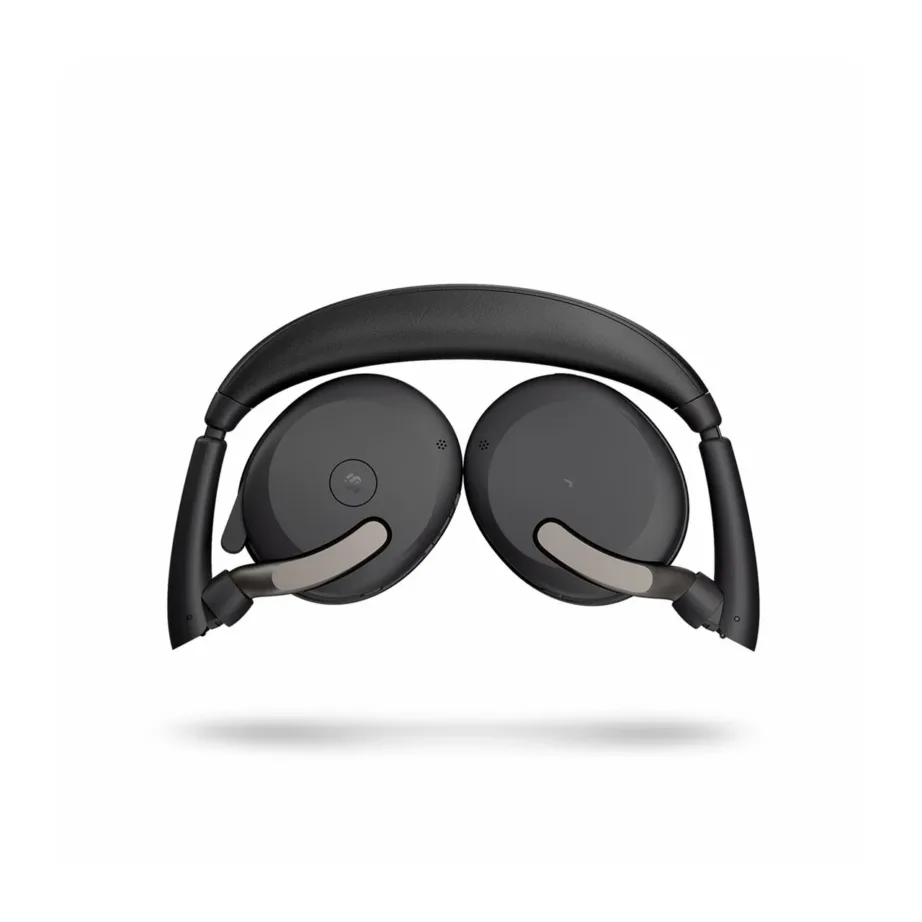 Jabra Evolve2 65 Flex 26699-999-889 must binauraalne juhtmevaba kontori peakomplekt, ANC, Bluetooth 5.2, USB-C, juhtmevaba laadimine, kokkupandav, MS Teamsi sertifikaadiga, 32 h aku, 75% taaskasutatud materjalid – 2
