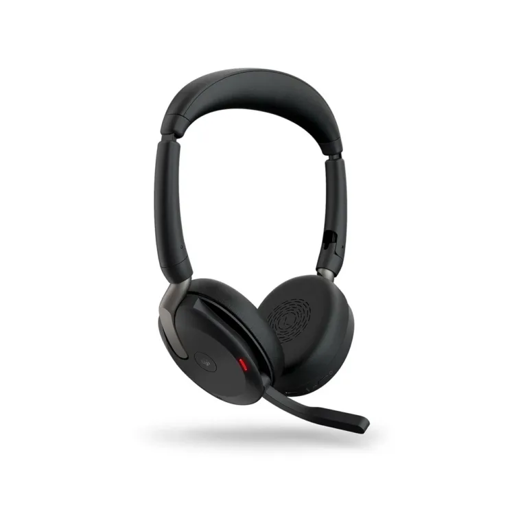 Jabra Evolve2 65 Flex 26699-999-889 must binauraalne juhtmevaba kontori peakomplekt, ANC, Bluetooth 5.2, USB-C, juhtmevaba laadimine, kokkupandav, MS Teamsi sertifikaadiga, 32 h aku, 75% taaskasutatud materjalid