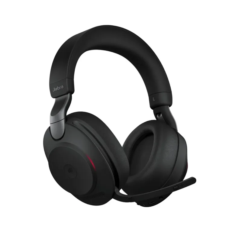 Jabra Evolve2 85 Link380c 286 g must binauraalne juhtmevaba/juhtmega kontori peakomplekt aktiivse mürasummutusega, USB-C, Bluetooth 5.0, Microsoft Teamsi tugi