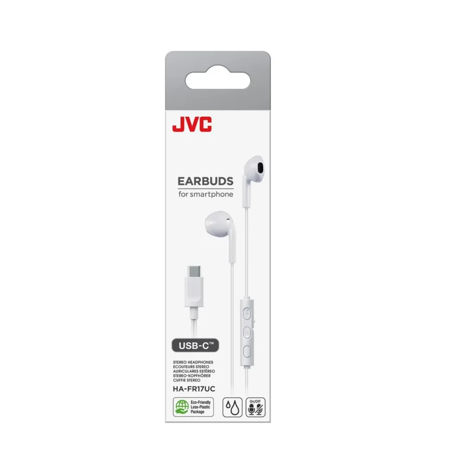 JVC HA-FR17UCW-U USB-C valged IPX2 veekindlad juhtmega kõrvasisesed kõrvaklapid mikrofoniga – 2