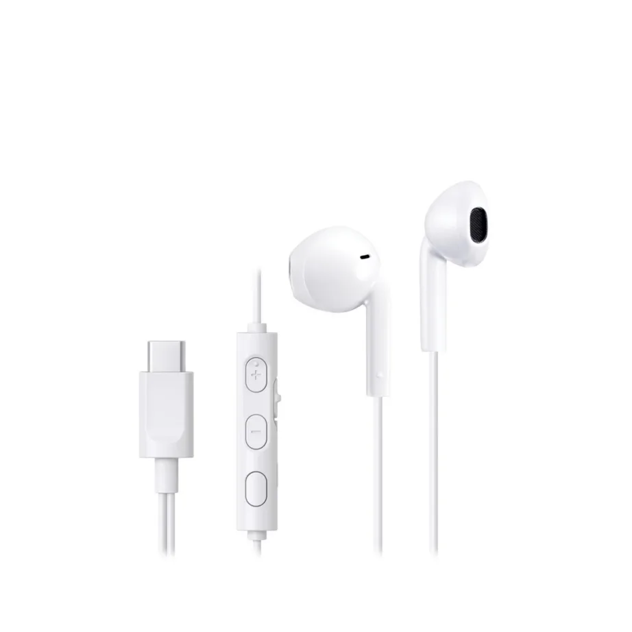 JVC HA-FR17UCW-U USB-C valged IPX2 veekindlad juhtmega kõrvasisesed kõrvaklapid mikrofoniga