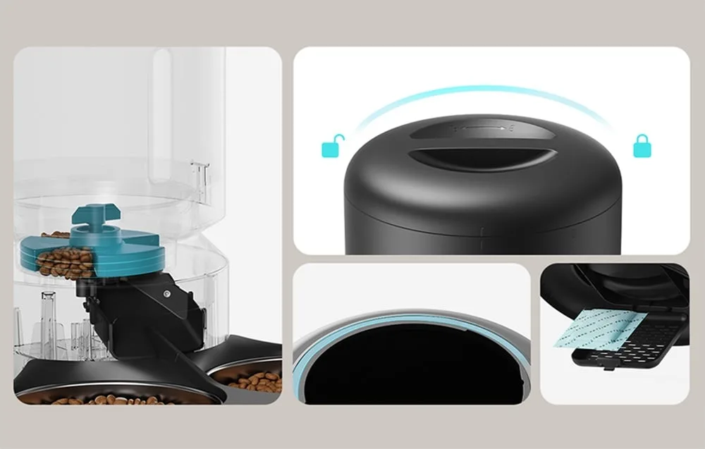 Tihendatud konstruktsioon ja kuivatusaine hoiavad kuivtoidu värskena