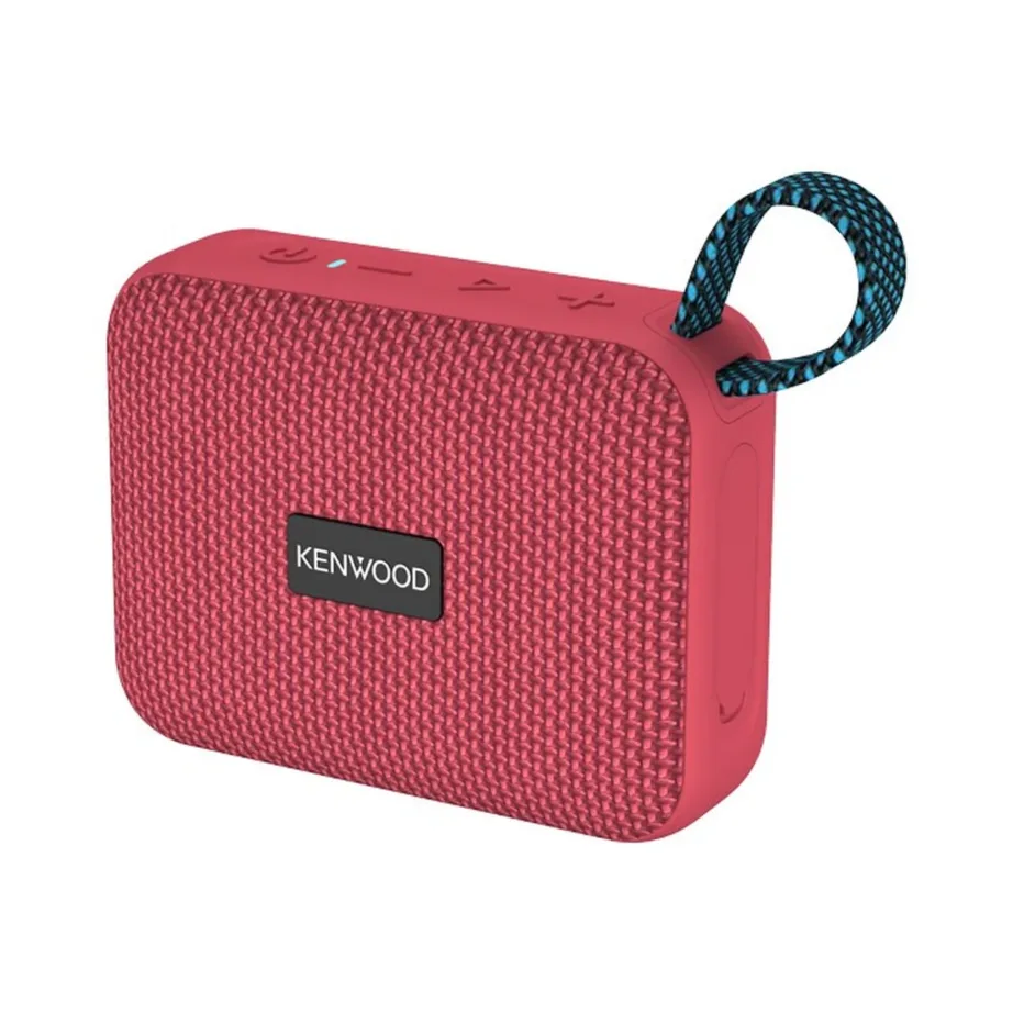 Kenwood AS-60BT-V 5W punane veekindel kaasaskantav mono Bluetooth-kõlar LED-valgusega ja microSD toega – 5