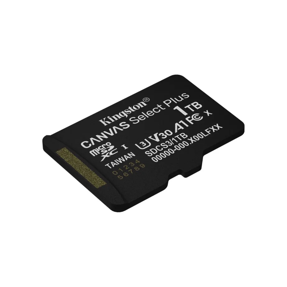 Kingston Canvas Select Plus Gen3 SDCS3/1TBSP 1TB microSDXC UHS-I U3 V30 A1 mälukaart 150MB/s must, ilma adapterita – 2