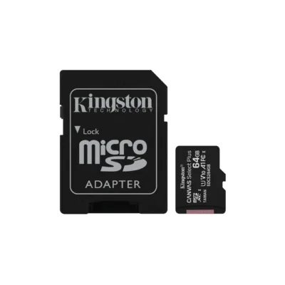 Kingston Canvas Select Plus SDCS2/64GB 64GB microSDXC UHS-I A1 V10 mälukaart 100MB/s SD-adapteriga Android-seadmetele