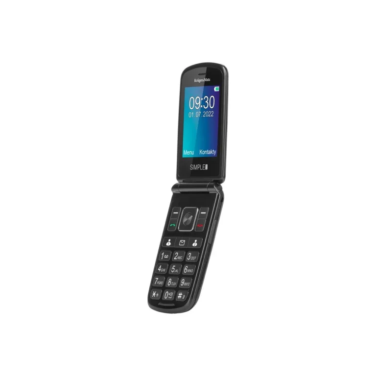 Kruger & Matz KM0929.1 must nuputelefon eakatele, 2,8'' ekraan, Dual SIM, SOS-nupp, FM-raadio, 1000 mAh aku, microSD tugi