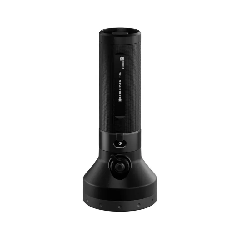 Ledlenser P18R 6500 lm 196 mm must LED-taskulamp IP68 alumiiniumkorpusega, 3x18650 aku, laadimisjaam komplektis