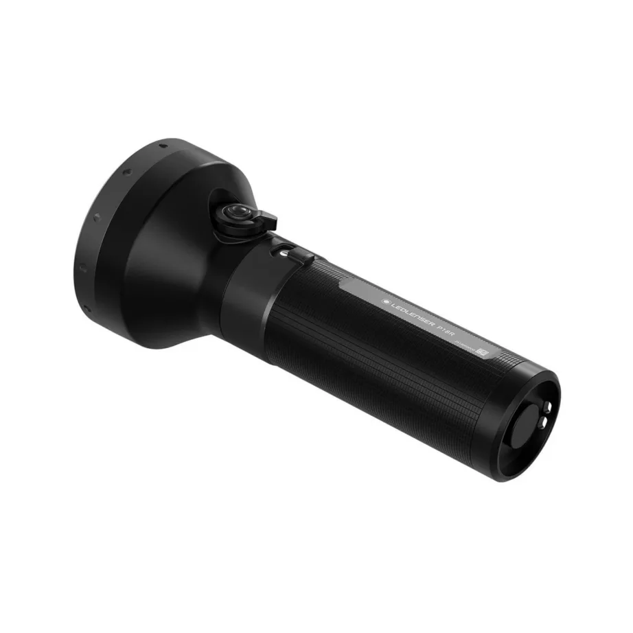 Ledlenser P18R 6500 lm 196 mm must LED-taskulamp IP68 alumiiniumkorpusega, 3×18650 aku, laadimisjaam komplektis – 3