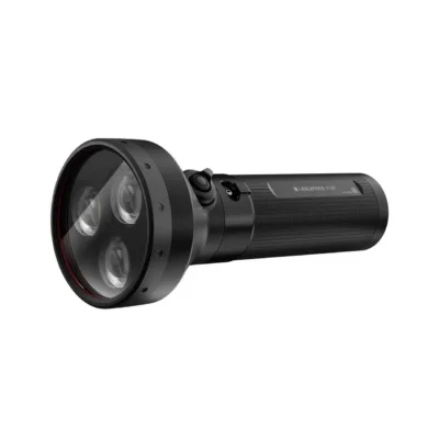 Ledlenser P18R 6500 lm 196 mm must LED-taskulamp IP68 alumiiniumkorpusega, 3x18650 aku, laadimisjaam komplektis