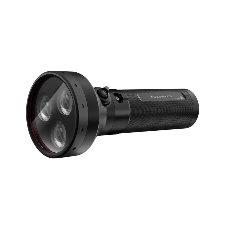 Ledlenser P18R 6500 lm 196 mm must LED-taskulamp IP68 alumiiniumkorpusega, 3x18650 aku, laadimisjaam komplektis