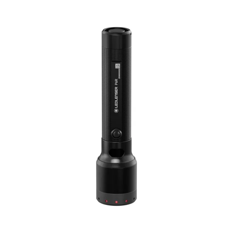 Ledlenser P6R 1200 lm must LED-taskulamp, 320 m valgusvihk, IP68, alumiiniumkorpus, laetav 18650 Li-ion aku