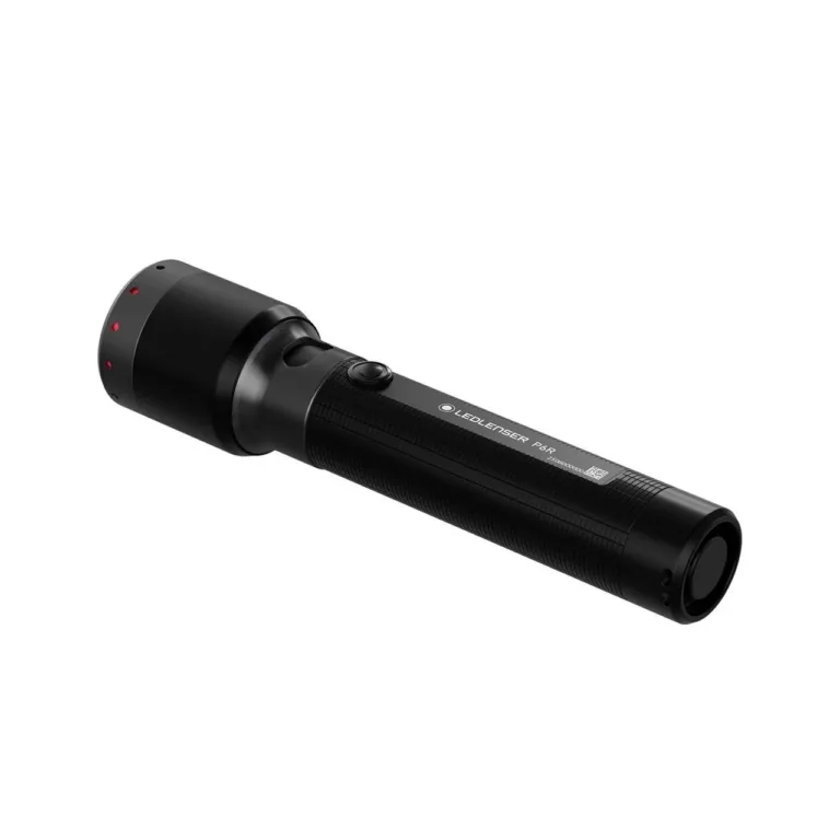 Ledlenser P6R 1200 lm must LED-taskulamp, 320 m valgusvihk, IP68, alumiiniumkorpus, laetav 18650 Li-ion aku