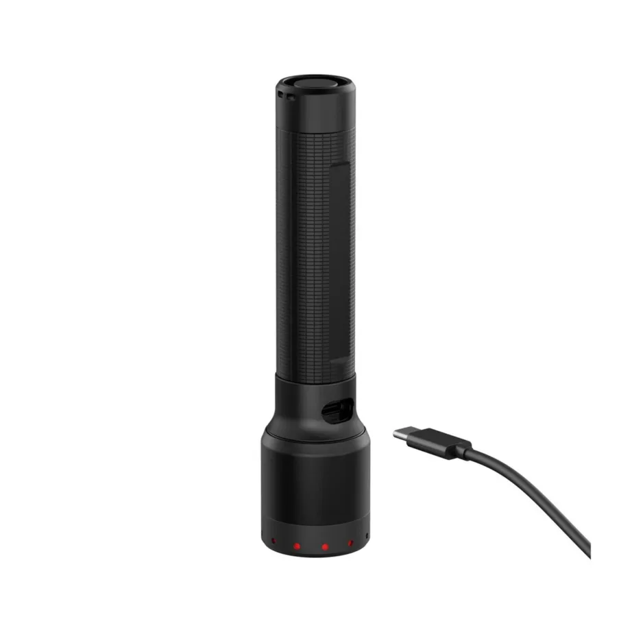 Ledlenser P6R 1200 lm must LED-taskulamp, 320 m valgusvihk, IP68, alumiiniumkorpus, laetav 18650 Li-ion aku – 4