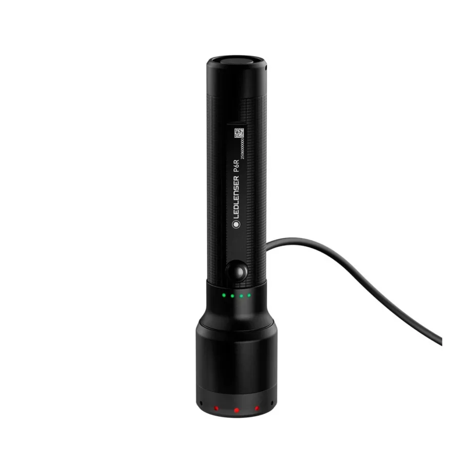 Ledlenser P6R 1200 lm must LED-taskulamp, 320 m valgusvihk, IP68, alumiiniumkorpus, laetav 18650 Li-ion aku – 5