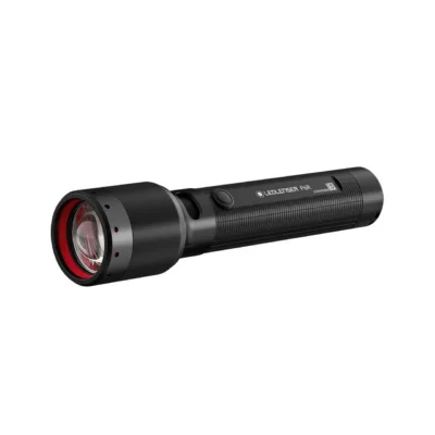 Ledlenser P6R 1200 lm must LED-taskulamp, 320 m valgusvihk, IP68, alumiiniumkorpus, laetav 18650 Li-ion aku