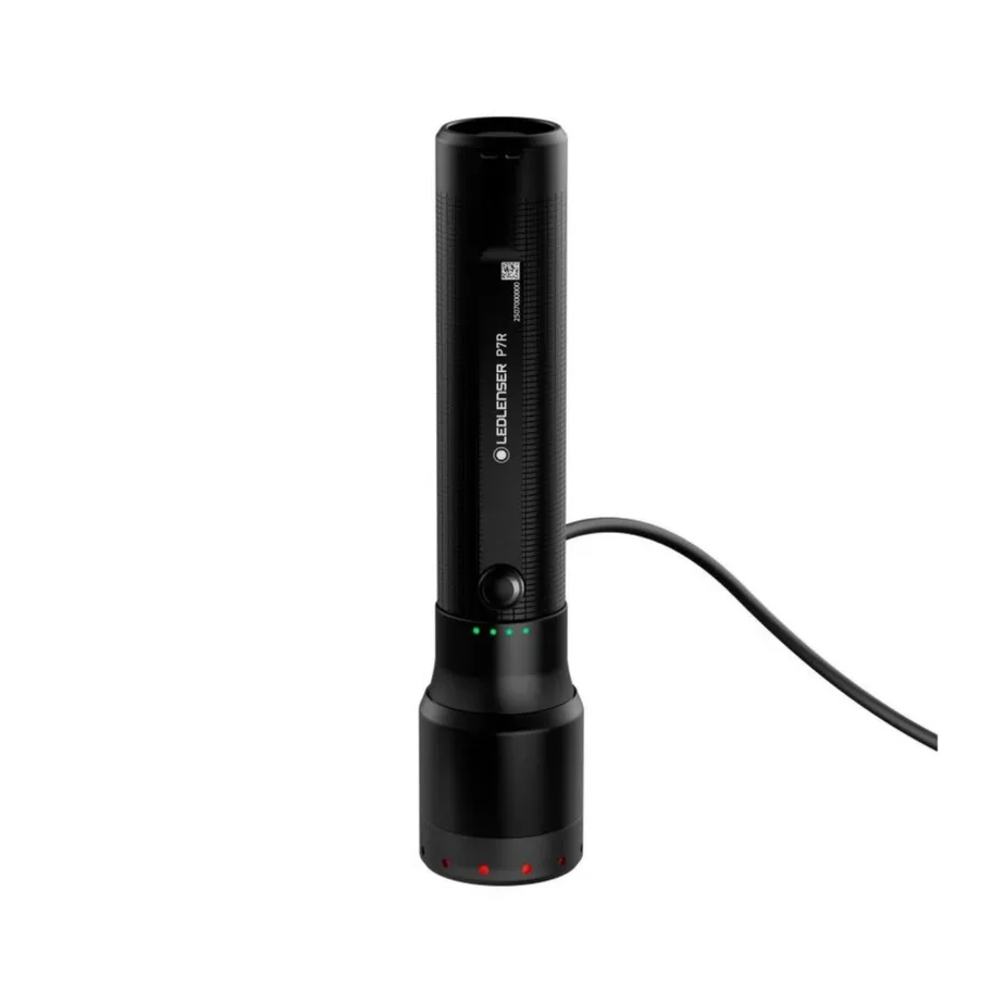 Ledlenser P7R 2000 lm 320 m must alumiiniumist laetav LED-taskulamp IP68, 159 mm – 3