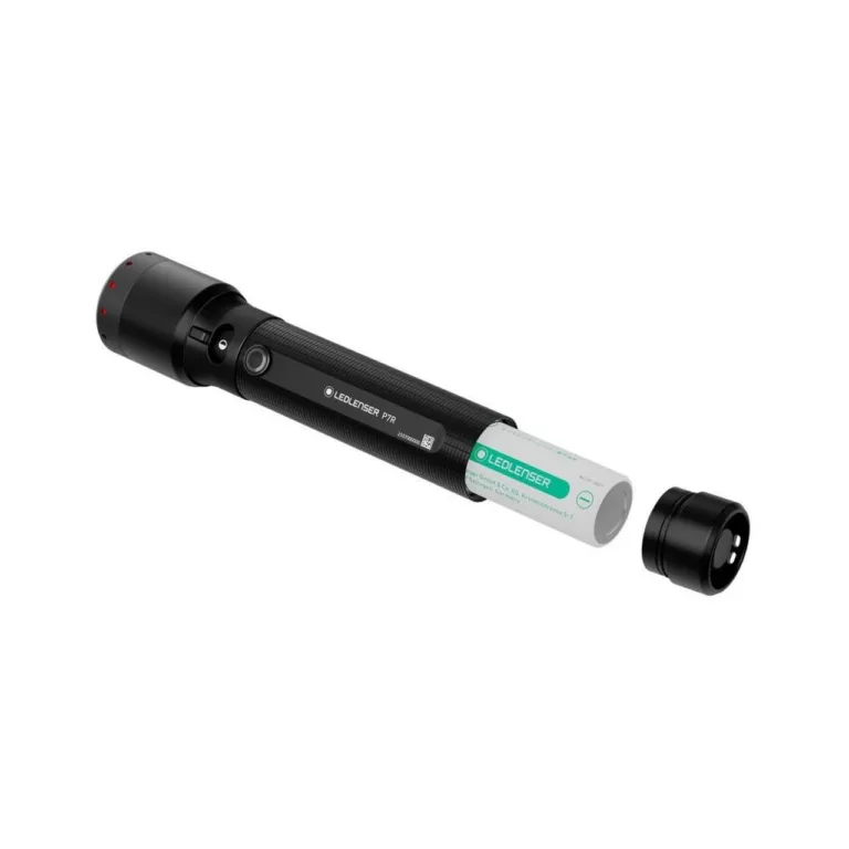 Ledlenser P7R 2000 lm 320 m must alumiiniumist laetav LED-taskulamp IP68, 159 mm