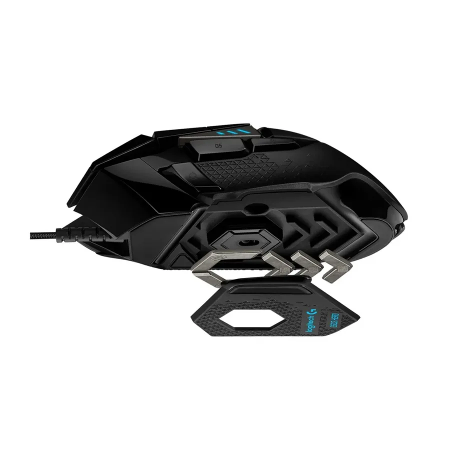 Logitech G502 HERO 11-nupuline 25600 DPI optiline juhtmega mängurihiir RGB-valgustusega, reguleeritava kaaluga, must, USB-A – 2