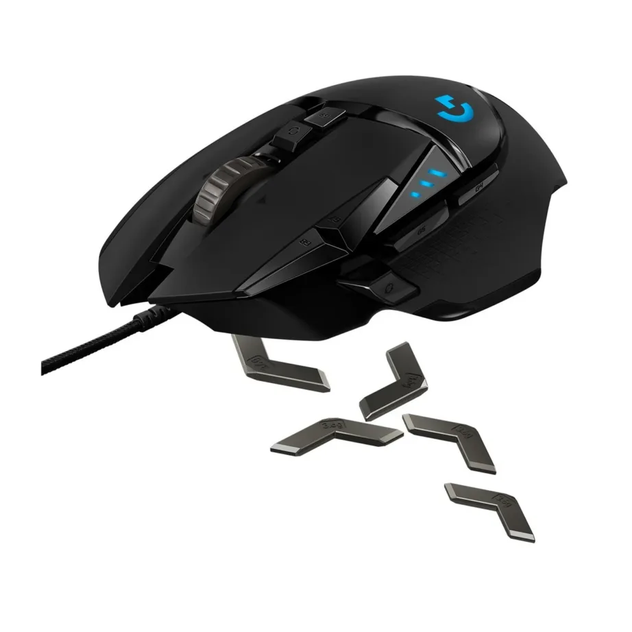 Logitech G502 HERO 11-nupuline 25600 DPI optiline juhtmega mängurihiir RGB-valgustusega, reguleeritava kaaluga, must, USB-A – 13