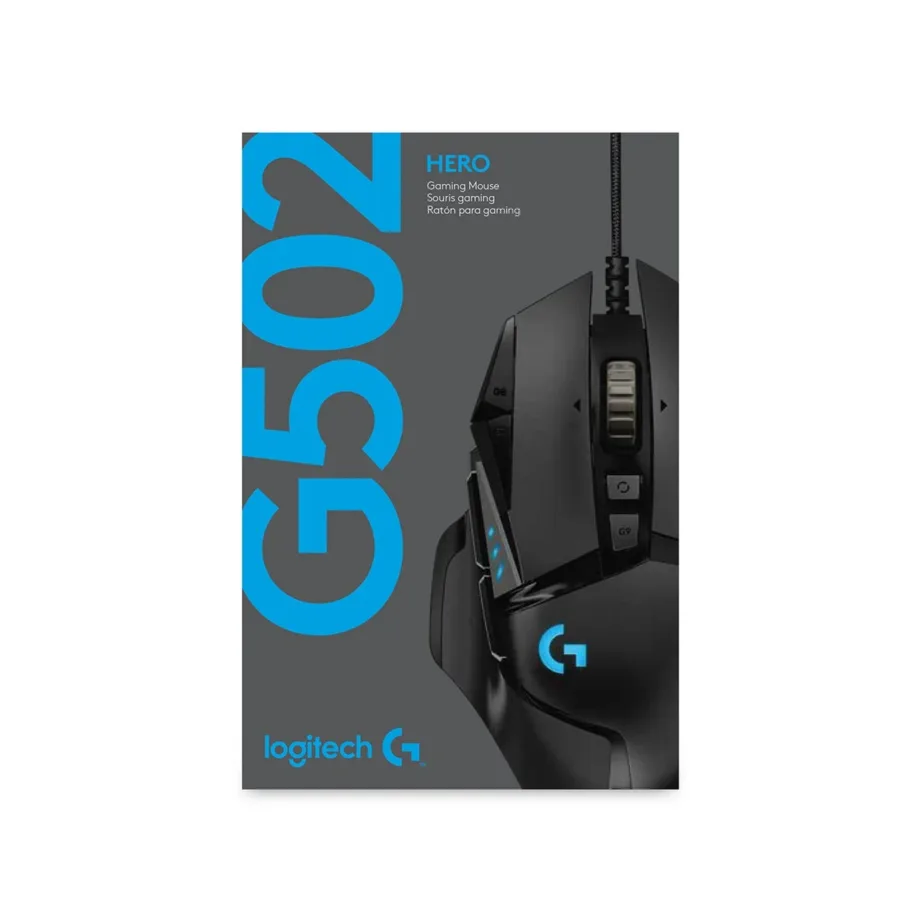 Logitech G502 HERO 11-nupuline 25600 DPI optiline juhtmega mängurihiir RGB-valgustusega, reguleeritava kaaluga, must, USB-A – 4