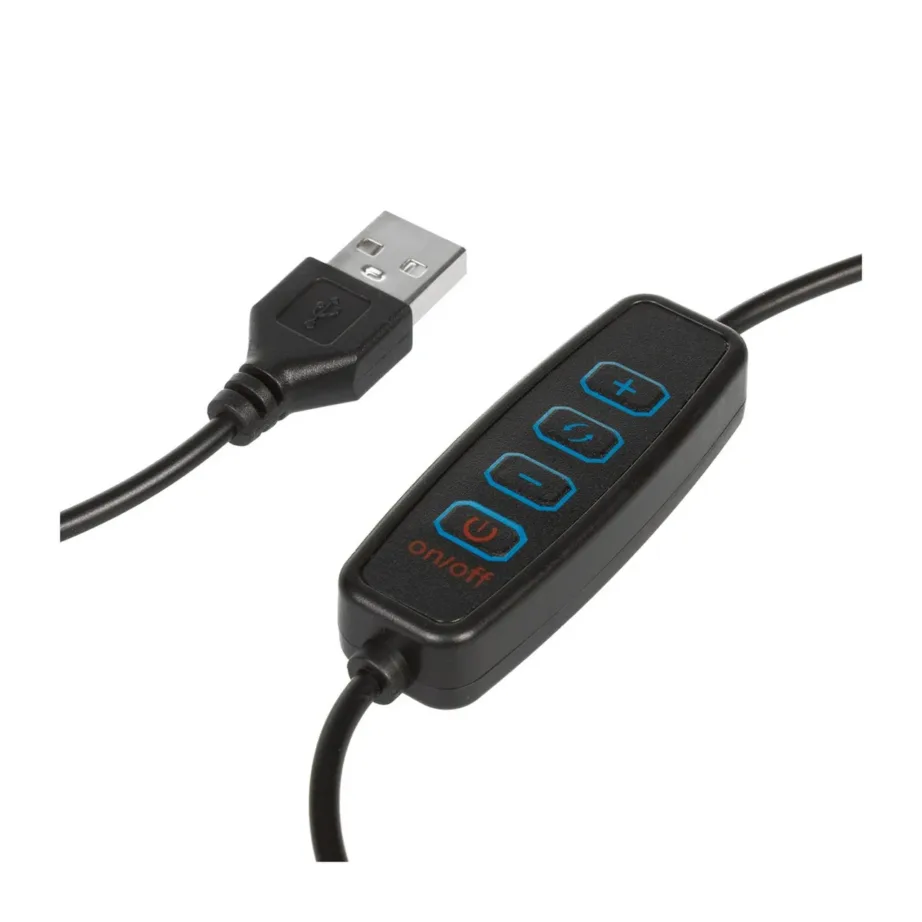 Maclean MCE610 32 cm must LED nutilaualamp, 12W, 160 LED-i, statiiviga, USB/AC toide, neutraalne ja soe valge valgus, kaasaskantav – 8