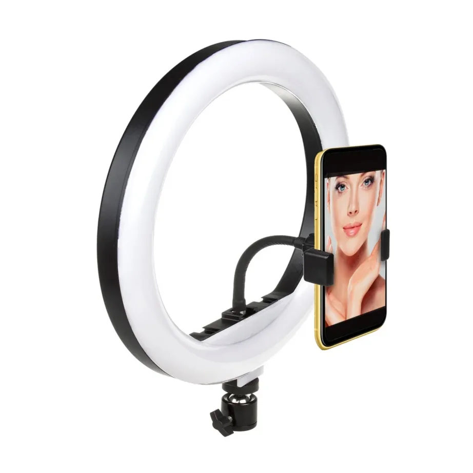 Maclean MCE610 32 cm must LED nutilaualamp, 12W, 160 LED-i, statiiviga, USB/AC toide, neutraalne ja soe valge valgus, kaasaskantav – 9