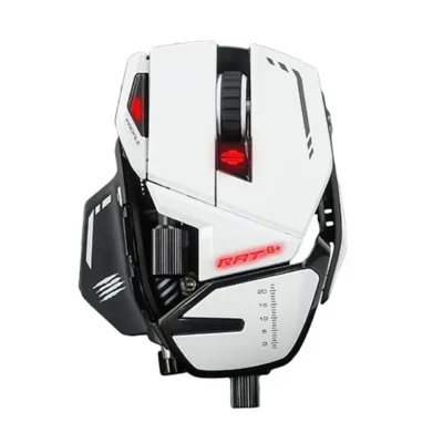 Mad Catz R.A.T. 8+ valge USB Type-A optiline 16000 DPI paremakäeline mängurihiir, 11 nuppu