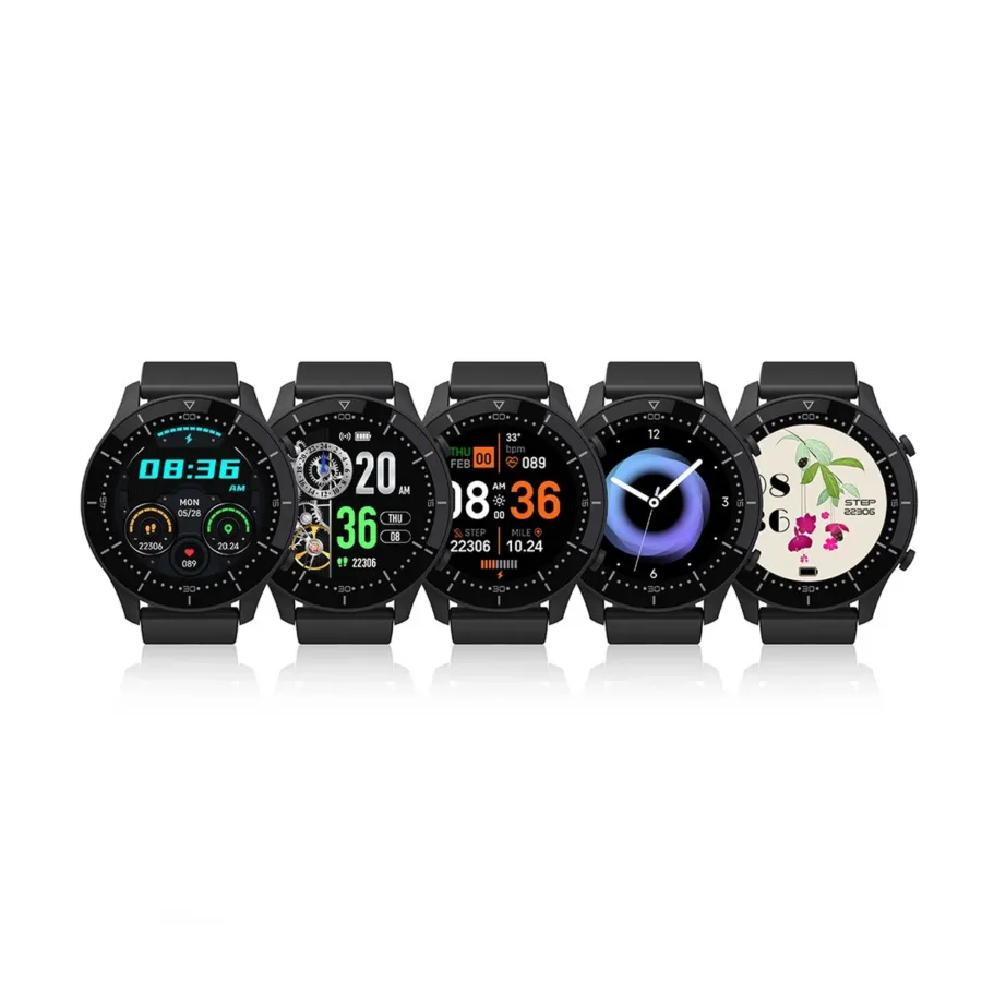 Media-Tech ACTIVEBAND GENUA MT870 must 1,3″ IPS nutikell, pulsi- ja vererõhumõõtmine, veekindel, Bluetooth 5.0, terasrihm, Android/iOS, aku kestvus kuni 144 h – 5