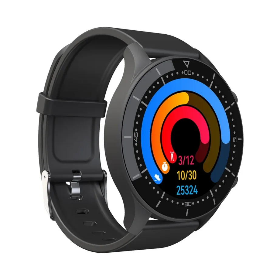 Media-Tech ACTIVEBAND GENUA MT870 must 1,3″ IPS nutikell, pulsi- ja vererõhumõõtmine, veekindel, Bluetooth 5.0, terasrihm, Android/iOS, aku kestvus kuni 144 h – 7