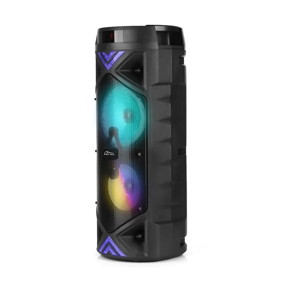 Media-Tech MT3182 FUNBOX KEG PRO 50W Bluetooth 5.0 kaasaskantav kõlar FM-raadio ja mikrofoniga, must, 228x228x572 mm, akutoitel – 2
