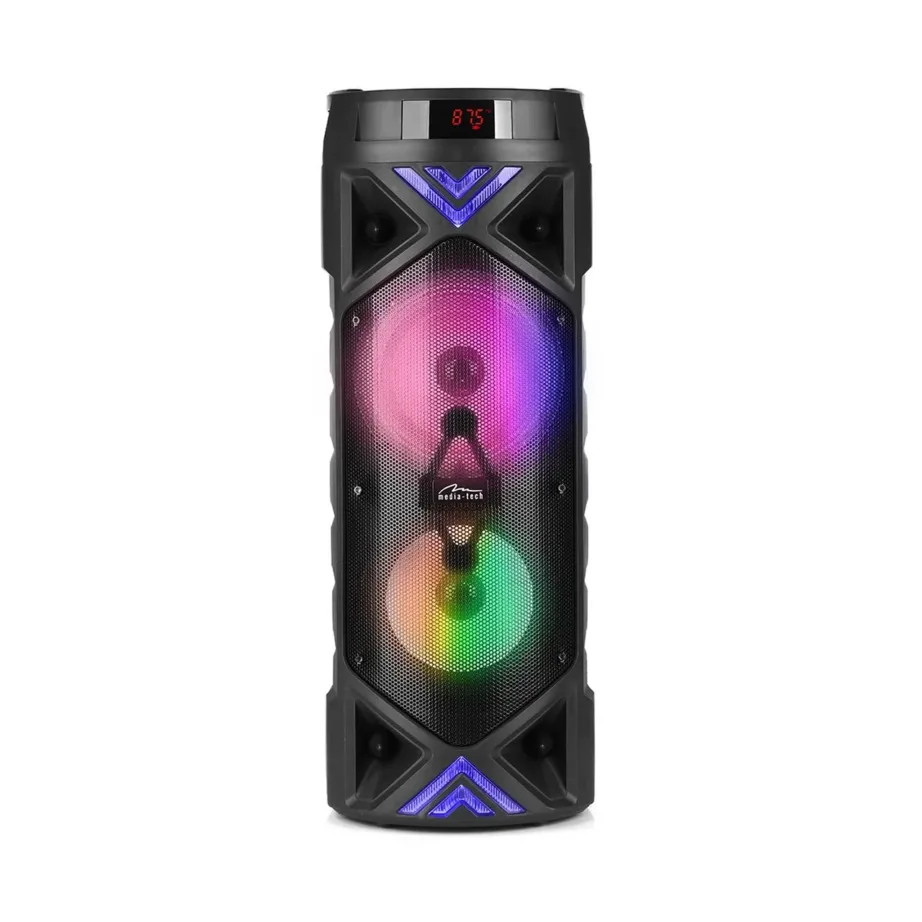 Media-Tech MT3182 FUNBOX KEG PRO 50W Bluetooth 5.0 kaasaskantav kõlar FM-raadio ja mikrofoniga, must, 228x228x572 mm, akutoitel – 10