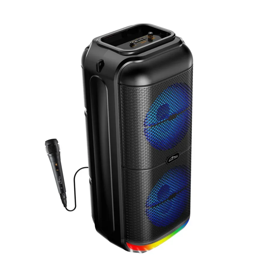 Media-Tech MT3183 50W must Bluetooth 5.3 kaasaskantav kõlar FM-raadio, karaoke ja akuga kuni 13 h – 3